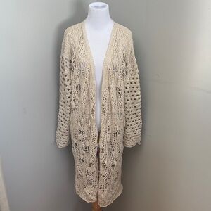 Natural Life Cream Open-Knit Women's Sweater